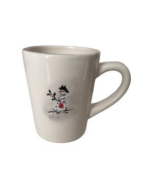 Williams Sonoma Holiday Snowman Holly Mug